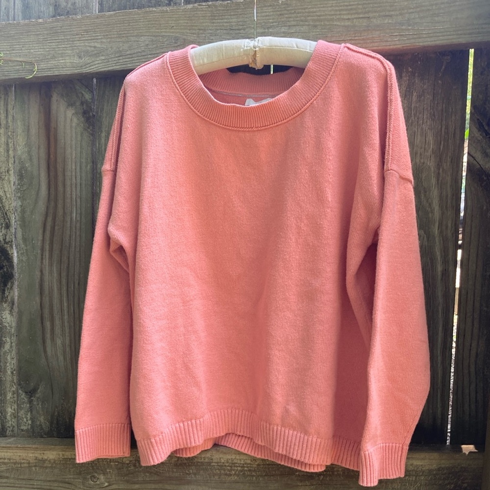 J. Jill peach cotton blend sweater